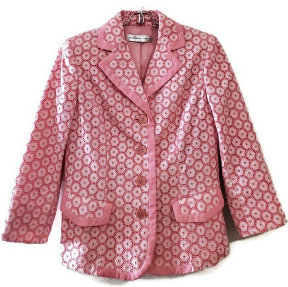 Dana Buchman Womens Pink Blazer Jackect•EUC •4